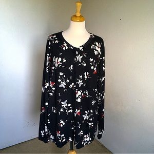 Charter Club Black Flower Sweater
